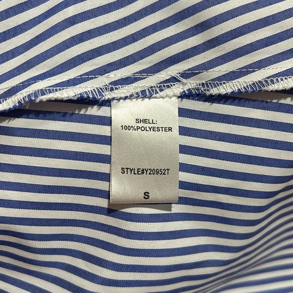 Tuckernuck Easton Blue And White Stripe Puff Sleeve Blouse New Size Small - Picture 11 of 12